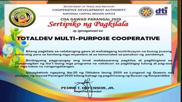 TotalDev Outstanding Cooperative Award